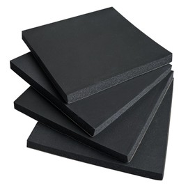 4 Pieces Adhesive Foam Padding 1/2 in Thick X 6 in X 6 in, Anti Vibration Pads, Closed Cell Foam Pads for Anti-Slip, Shock Absorption