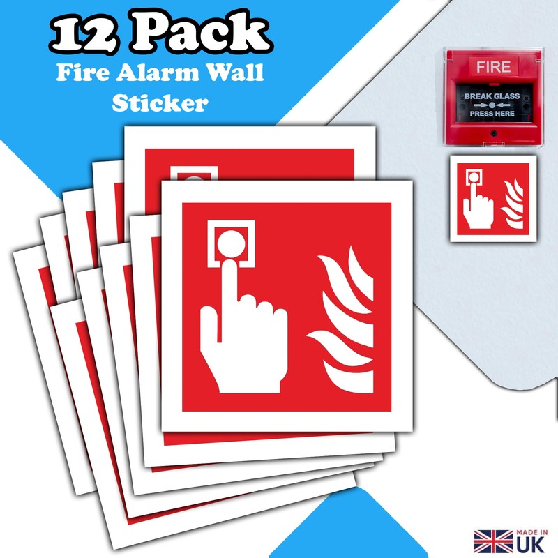 Fire Alarm Call Point - Waterproof Vinyl Sticker Signs -