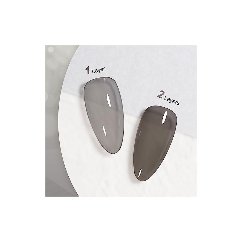 GAOY- Esmalte de uñas en gel Jelly Nude Black, 16