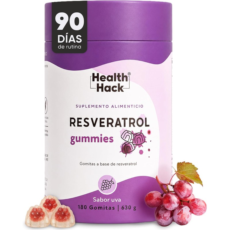 Health Hack Myo y D-Chiro Inositol en Gomitas + Resveratrol