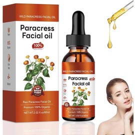 100% Pure Organic Paracress Facial Oil, Boosts Hydration for Dry & Tight Skin, Facial Serum for Women Plump & Smooth Skin 60ML