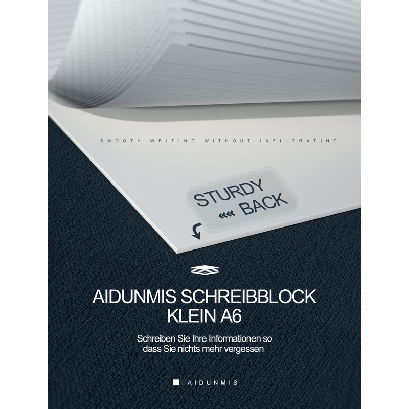 Notepad A6 Lined Tear-Off Pack of 4 Notepads A6 Blank