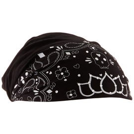 ZANheadgear Cotton/Bamboo Highway Honey Headwrap with Skull Paisley Design (Multi Color, One Size)