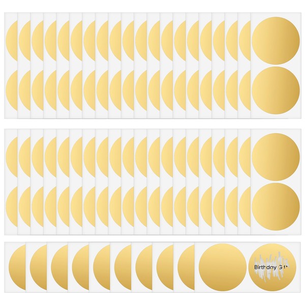 COMNICO Scratch Off Sticker Labels, 100 Pcs Round Self Adhesive