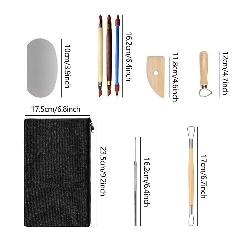 61-Piece Modelling Tool Set: Pottery Tool Clay Tool Set with