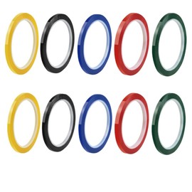 Lovgrin 10 Rollos Cinta de Pizarrón, 3 mm x 50 m Cinta Adhesiva Para Pizarra Blanca, Adhesiva De Multicolores Pizarra Para Marcar La Posición, Cuadrícula, Gráfico De Líneas