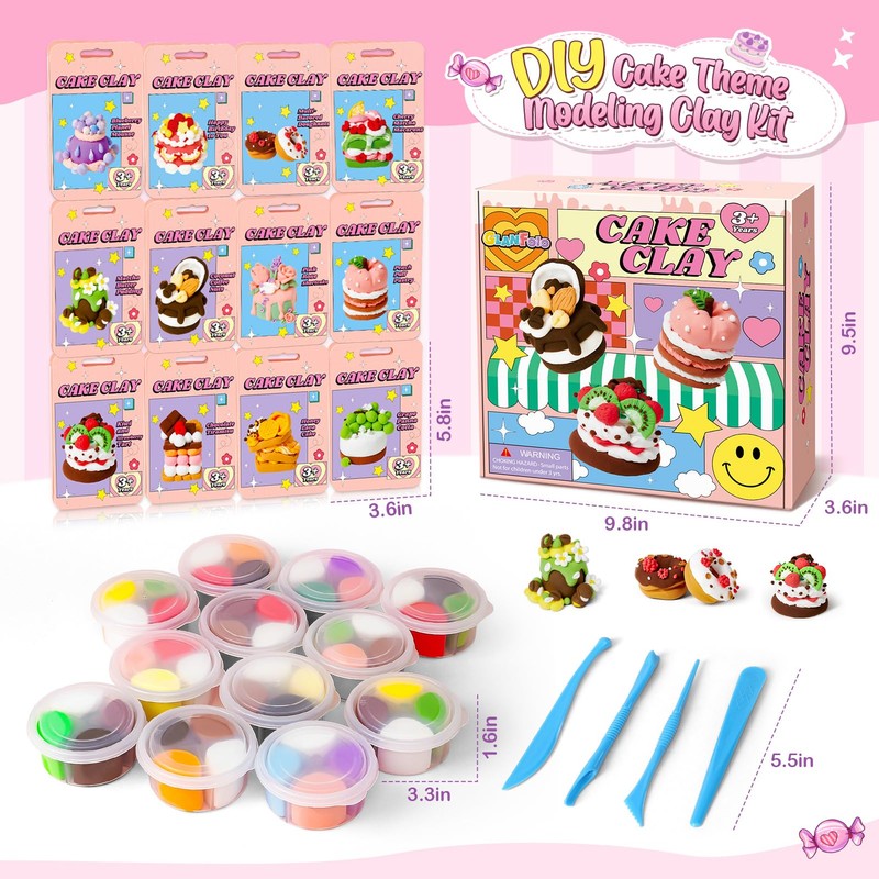 Air Dry Clay for Kids Modeling Clay Kit, 12 Box