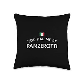 Mozzarella Cheese Anchovies Capers Mortadella Gift Panzerotti Savory Turnover Italian Cuisine Calzone Tomato Throw Pillow, 16x16, Multicolor