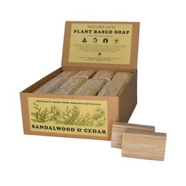 Clover Fields Plant Based Soap Sandalwood & Cedar 100g x 36