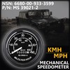 RACETECH 60 MPH/100 KMH Dual Scale Mechanical M-Series Speedometer &