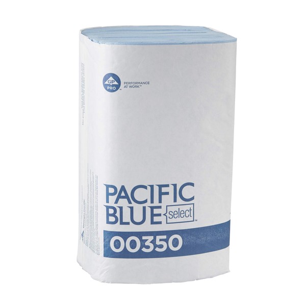 Georgia-Pacific Blue Basic S-Fold 2-Ply Windshield Paper Towels by GP PRO (Georgia-Pacific), Blue, 00350, 250 Towels per Pack, 9 Packs Per Case (2250 Total), 9.50" x 10.50
