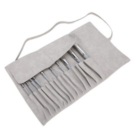 Bolsa de brochas de maquillaje, bolsa de brochas de maquillaje Portaherramientas de maquillaje PU enrollable Artículos de tocador portátiles Organizador Estuche Cosmético De Artista De Maquillaje