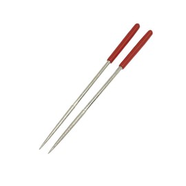 Utoolmart Diamond Needle File, 2-Pieces Mini Diamond Needle File Set, 4mm x 160mm Round Files Tools, 150 Grits Small Tip Files, for Metal Glass Stone with Fine Sanding
