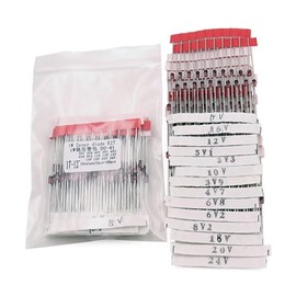 zmart 14 Values * 10pcs = 140pcs 1W Zener Diode 3.3V-30V Constant Voltage Diode Buck Element Voltage Regulator Constant Voltage Circuit Reference Voltage Shant Regulator Diode Breakdown Voltage Stabilized Circuit Voltage Control Current Limiting Semiconductor Components Reverse Yield Voltage