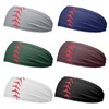 Shyyween 6 Pcs Baseball Country Flag Headbands Wide Headbands with