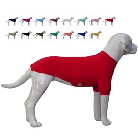 LoveLongLong Spring Summer Cooling Dog T-Shirt with UV Protection and Moisture-Wicking Fabric Blank Color Red 2XL