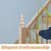 Toddmomy Wood Post Finial Topper 5.90X2.28In Unfinished Carved Stair Pillar