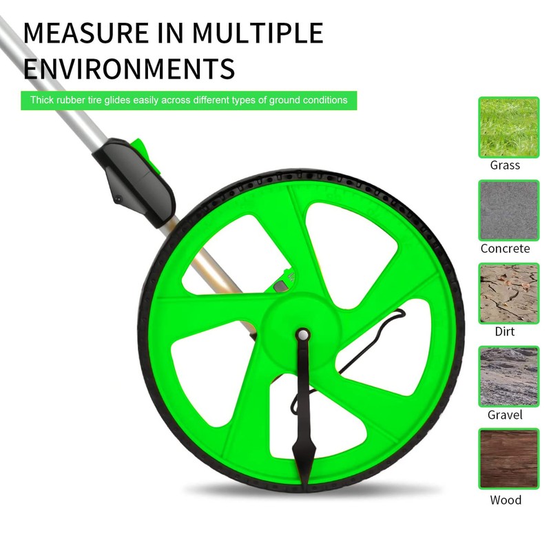 Zozen Distance Measuring Wheel in Feet, Walking Measure Wheel, Rolling