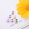 Xeahung 200PCS Acrylic Square Letter Beads Heart Pattern Multicolored 6x6mm