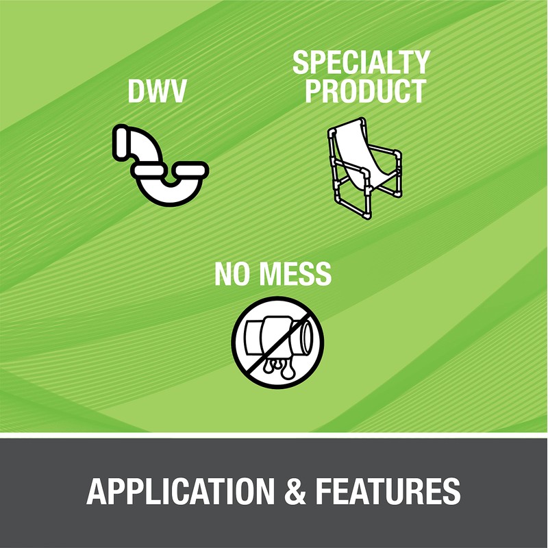 Oatey 32192 Fusion One-Step Self-Priming Medium-Bodied PVC Cement, 10 oz,