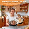 Mini Double Dutch Oven for Sourdough Bread Baking, 2.6QT (Black)