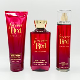Forever Red 3-Piece Bath Bundle | Ultimate Hydration Body Cream, Body Wash and Fine Fragrance Mist