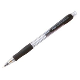 Pilot Super Grip Mechanical Pencil 0.5 mm Lead - Black Barrel, Pack of 12