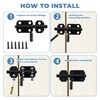 Door Lock with Padlock and Barrel Latch, Stainless Steel Security