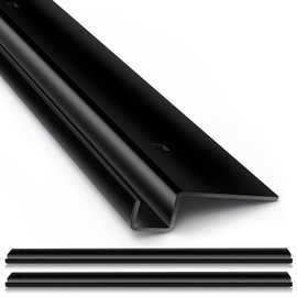 MorningRo 2 Pcs 10ga Steel Ramps Bracket for 48" x 4" Heavy Duty Trailer Ramps Attaching Lip Mounting Channel Ramp Ends for Trailers Tailgates Trunk Beds (Black)