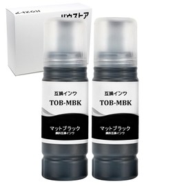Baustore Epson Tobibacco TOB-MB Matte Black Compatible Ink Bottles, 2 Pack for EW-M873TEW-M973A3T