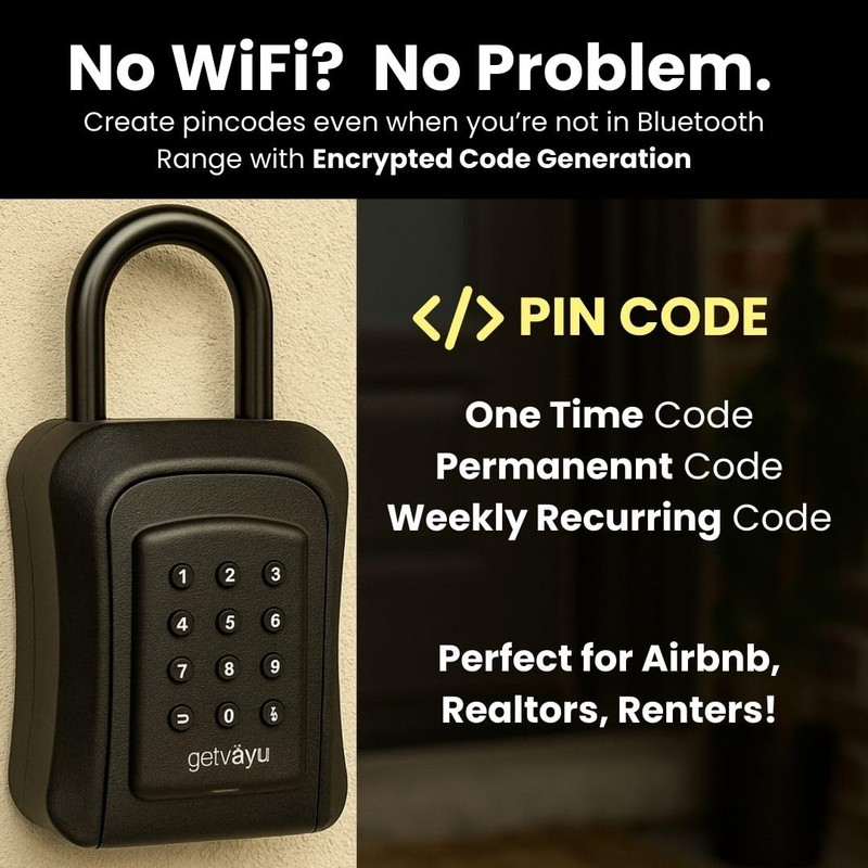 KeyBox Pro Smart Lock Box for Keys – Large Outdoor