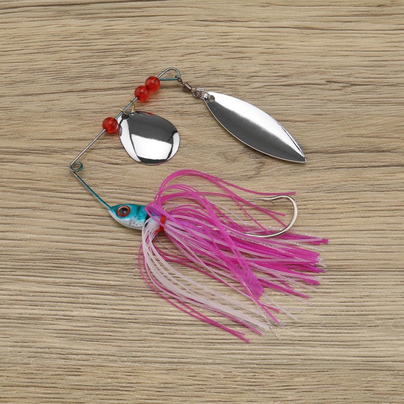 SG Store 6pcs Fishing Spinner Baits Lures Buzz Prop Spinner