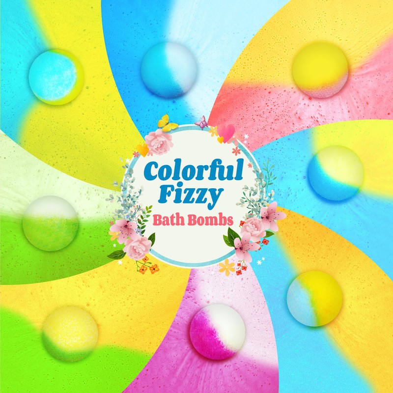 60 Pcs Bath Bombs Set - Massive Quantity Natural Bath