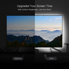 Tayire USB 2m 5V COB LED Strip Light Cool White 6500K, 960LEDs Dimmable LED Tape CRI90+ 8mm Width Flexible TV Backlight, Kitchen Under Counter/Cabinet/Wardrobe/Cupboard/Stairs Step Light