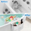 Piashow Bath Toy Storage, 2 Compartments Bath Toy Hanging Organiser