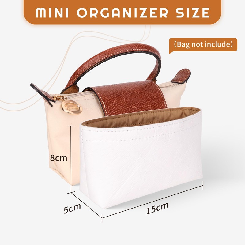 GADITIEK Leather Strap and Organiser For LongChamp Bags, Mini Bag