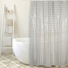 MSV 180 x 200 cm White with Dots PVC Shower