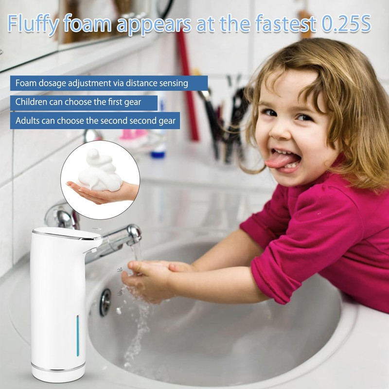 LAOPAO Automatic Soap Dispenser with Sensor, Foam Soap Dispenser, Electric,