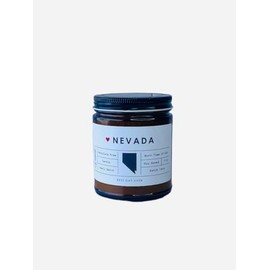 Nevada State Candle - Rambling Caravan - Soy/Coconut Wax, Cotton Wick, Phthalate Free (7oz) - Amber and Driftwood