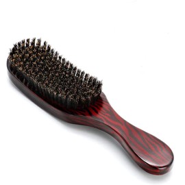Boar Bristle Brush, Hair Brush Professional Salon Comb Long Boar Bristle Teasing Hair Brush Tail Comb Long Thick Curly Wavy Dry Damaged Hair Reducing Frizzy Hair Comb