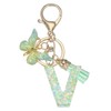 PATIKIL Alphabet Initial Letter Keychain, Resin Cute Keychains with Tassel