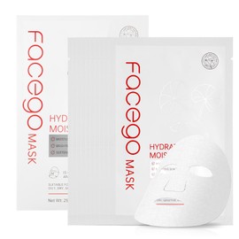 Collagen Face Mask - Hydrating & Moisturizing Sheet Mask with Natural Centella Asiatica for Soothing Skincare, Deeply Nourishing Dry Skin 10-Count