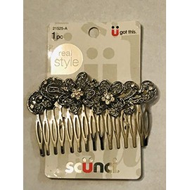 Scunci Metal Floral Side Comb