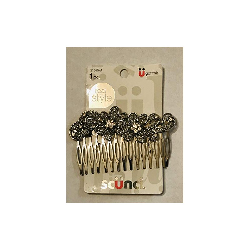 Scunci Metal Floral Side Comb