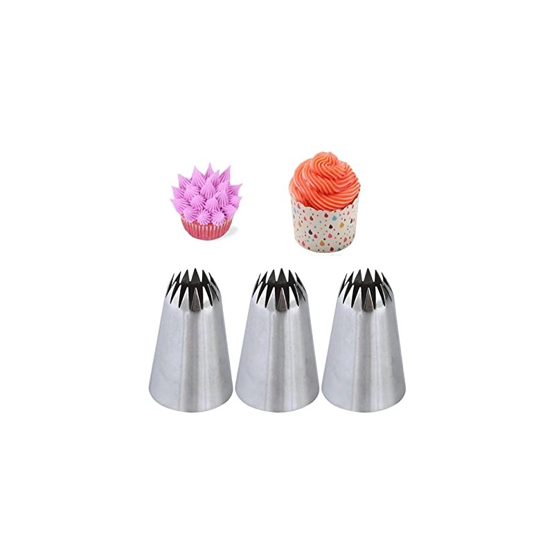 6B Icing Nozzle,Open Star Piping Tip 6B,Large 6B Piping Nozzle,Seamless