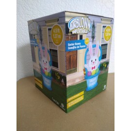 Gemmy Easter Bunny Blue Basket Gemmy Airblown Inflatable LED Yard Decor 4.5ft New