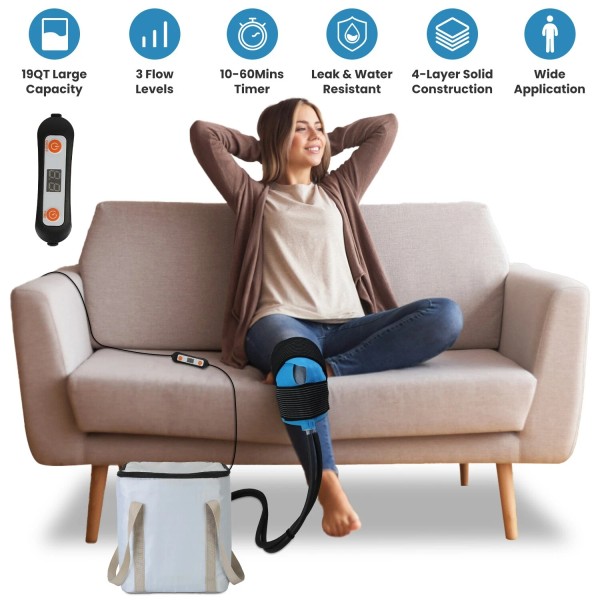 iMounTEK 19 Quart Cold Therapy Programmable Timer Ice Therapy Machine