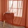 MIULEE Terracotta Linen Textured Sheer Curtains 2 Panels for Bedroom/Living