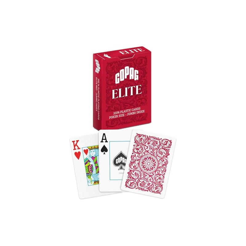 Copag Jumbo Poker Index - Red Playing Cards