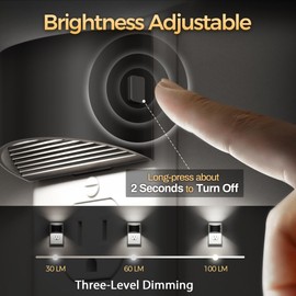 DORESshop LED Night Light[2 Pack], Night Lights Plug into Wall, 3 Level Brightness Adjustable Plug in Night Light, Dusk to Dawn Sensor, Nightlights for Adults, Bedroom, Bathroom, Hallway, 5000K